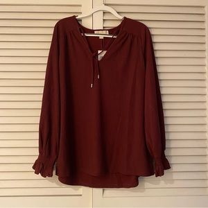 Michael Kors Deep Red Blouse